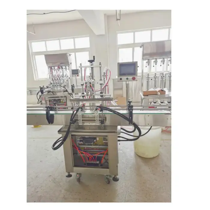 Professional 2 Heads 1 Nozzle Semi Automatic Liquid Food Filling Machine