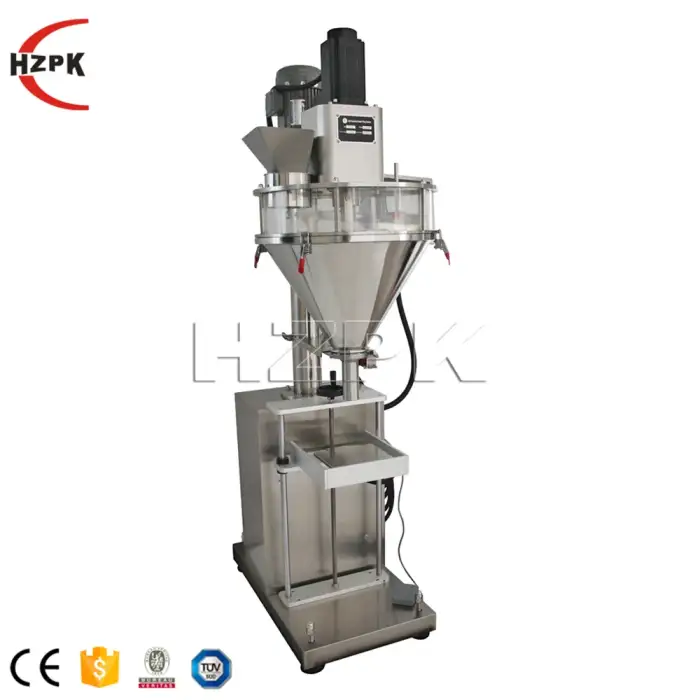 HZPK Semi Automatic Bottle Aguer Screw 5000g Powder Weighing And Filling Machine