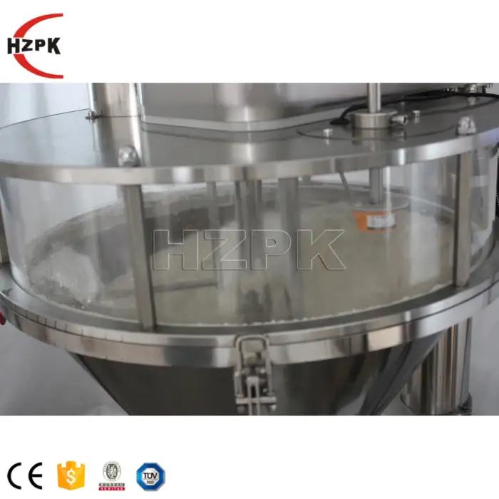 HZPK Semi Automatic Bottle Aguer Screw 5000g Powder Weighing And Filling Machine