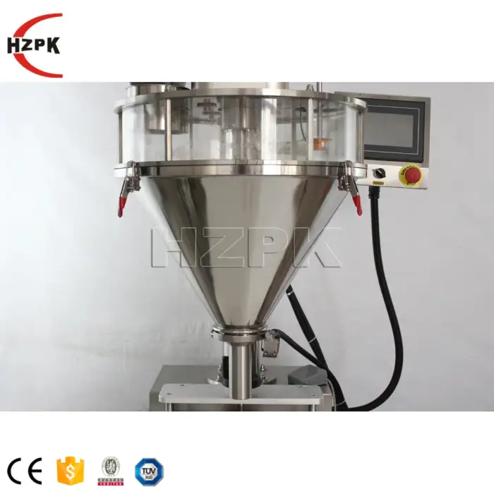 HZPK Semi Automatic Bottle Aguer Screw 5000g Powder Weighing And Filling Machine