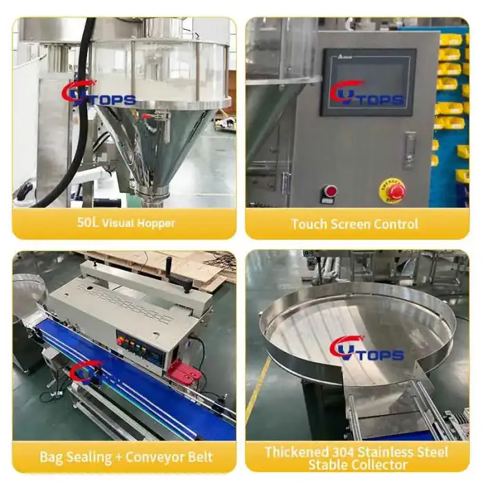 Semi Automatic Nutrition Protein Bag Filling Machine Spicy Chilli Powder Screw Auger Dispenser Bakery Flour Bagger Load Cell