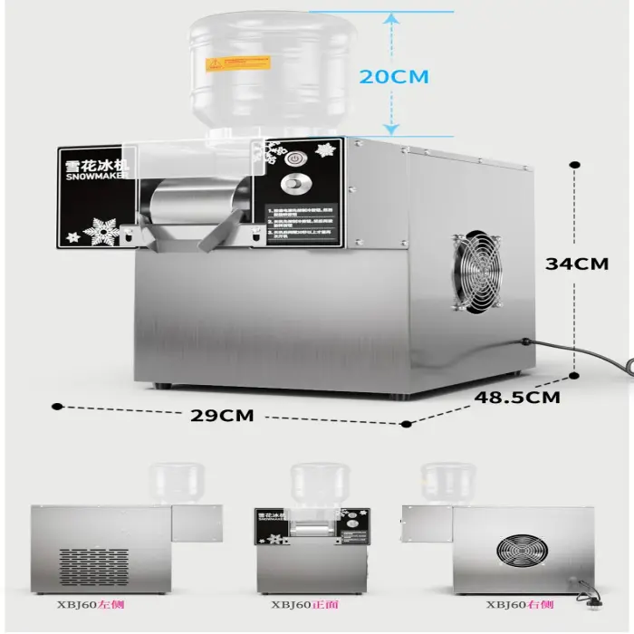 bingsoo machine cone crusher bingsu dessert shaver commercial milk edible maker cream snow korean 360 flake snow ice machine