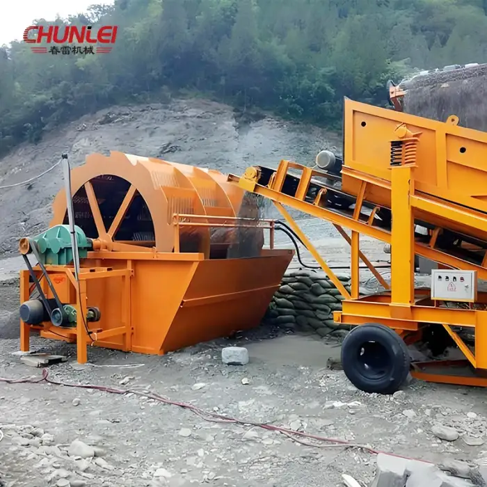 Wheel Bucket Sand Washing Machine Mountain Sand Water Wheel Sand Washing Machine