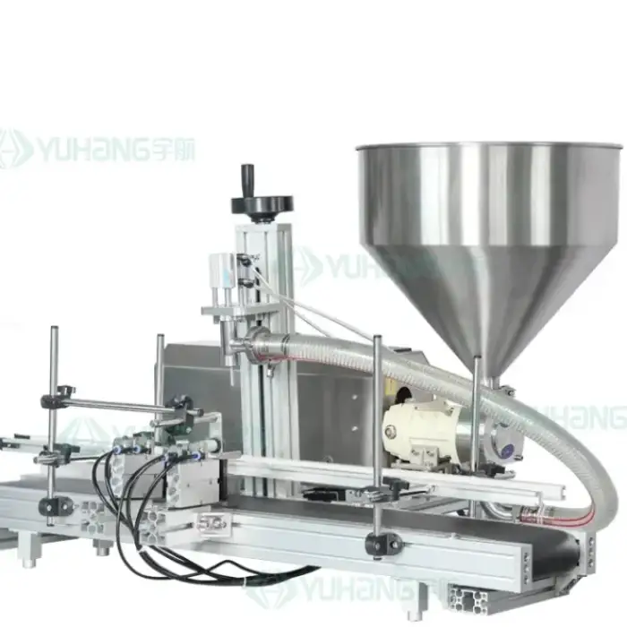 Semi Automatic Jam Sauce Cream Paste Food Rotor Pump Filling Machine