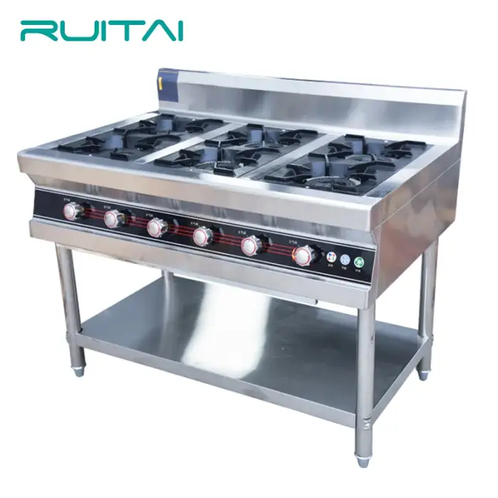 RUITAI 48 inch Gas cooking with 6 burners for commercial use