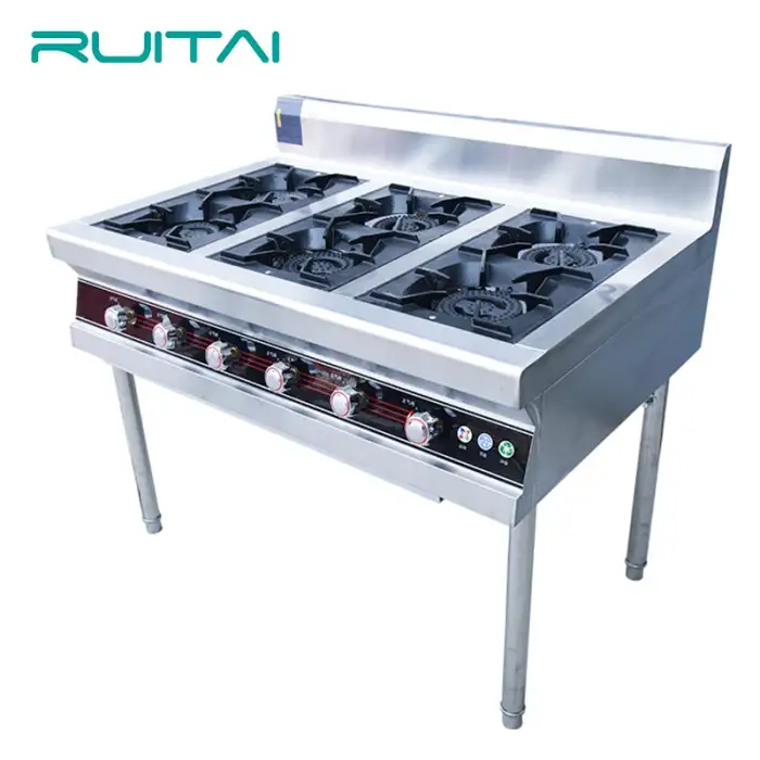 RUITAI 48 inch Gas cooking with 6 burners for commercial use