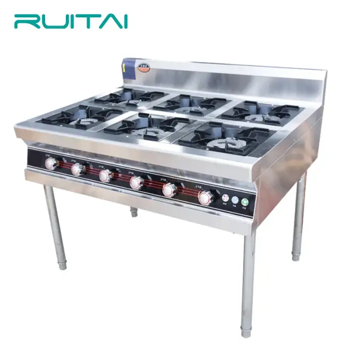 RUITAI 48 inch Gas cooking with 6 burners for commercial use