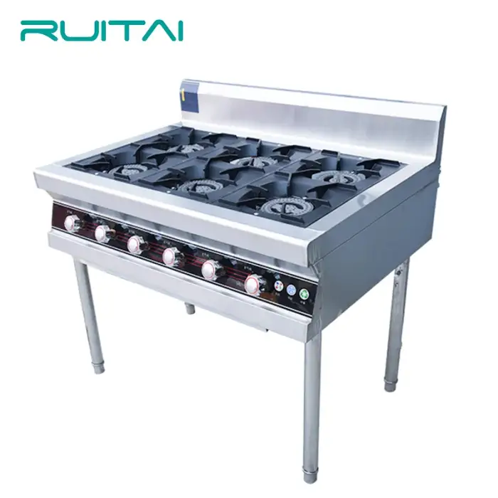 RUITAI 48 inch Gas cooking with 6 burners for commercial use