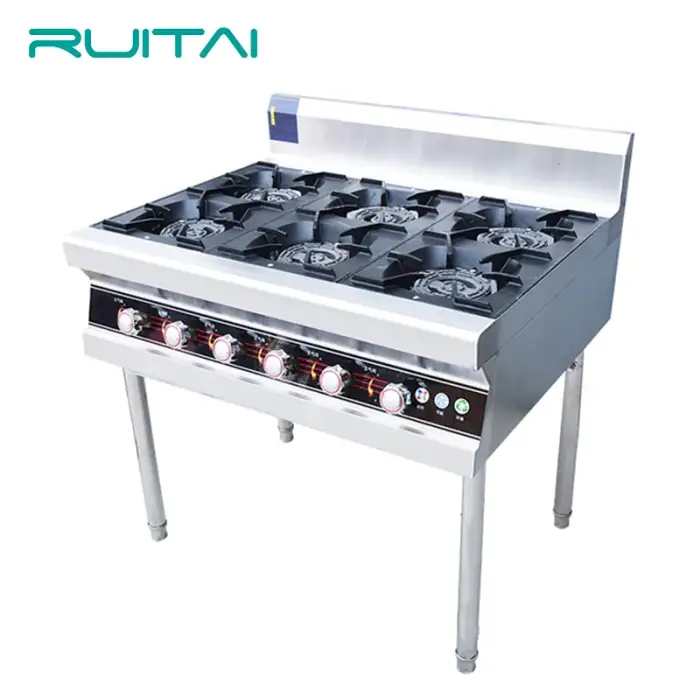 RUITAI 48 inch Gas cooking with 6 burners for commercial use