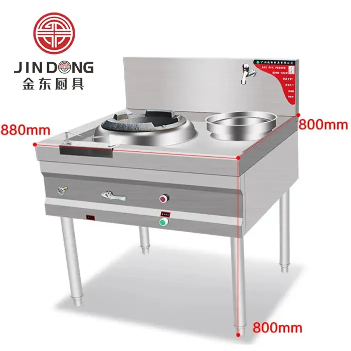 Stainless Steel Commercial Gas Cooking Stove Gas Food Steamer