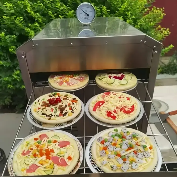 Portable pizza gas oven for commercial restaurants and food trucks