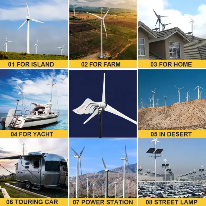 1200W 24V Energy Wind Turbine System for Home