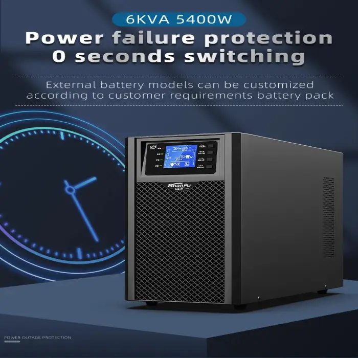 6kva Sine Wave Online UPS Power Backup time for Data Center