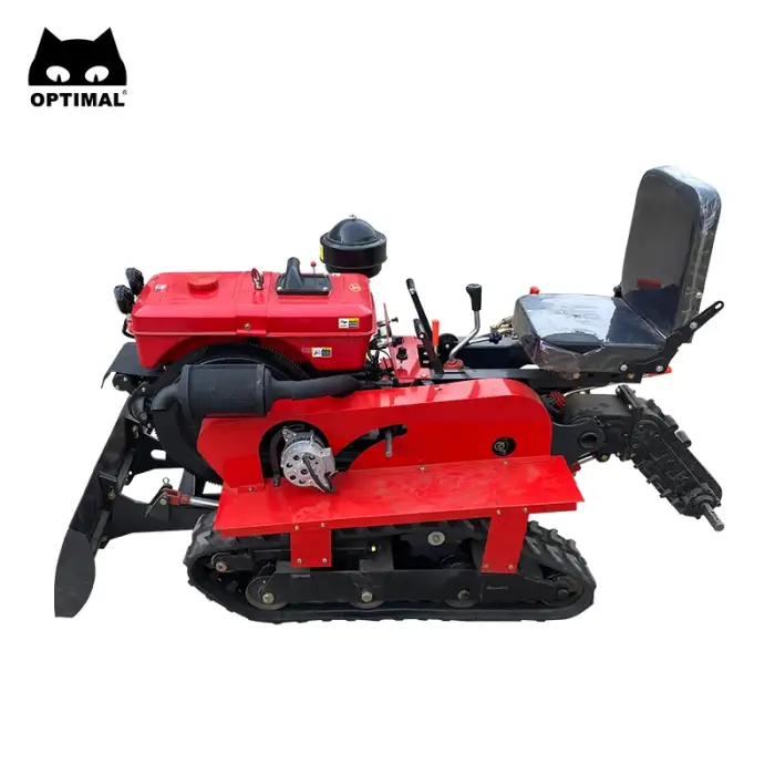 25HP Agricultural Orchard Rotary Tiller Tractor With Rubber Crawler