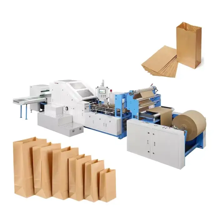 Fully automatic sharp bottom paper shopping bag making machine for paper bag product making equipment