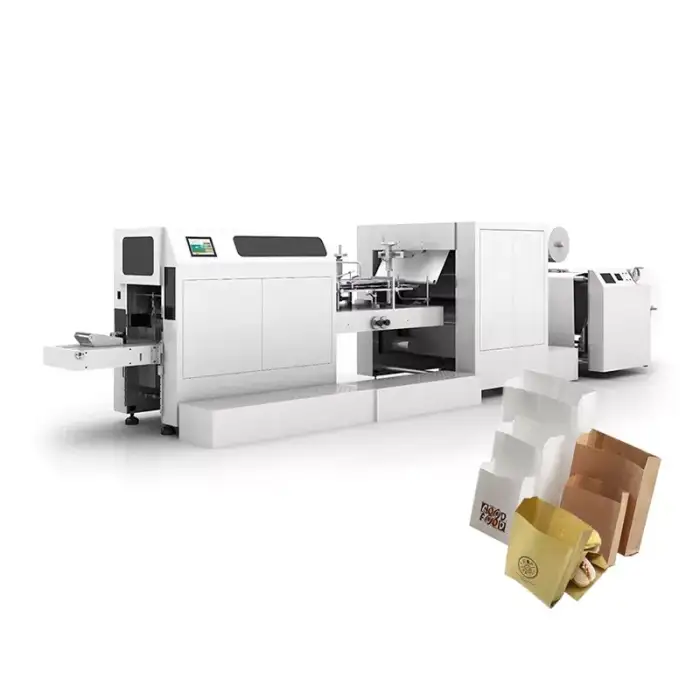 Fully automatic sharp bottom paper shopping bag making machine for paper bag product making equipment