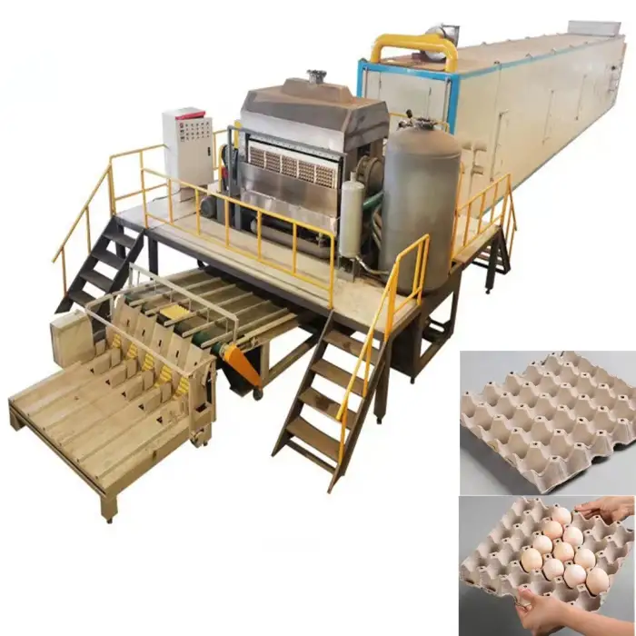 1000 pieces per hour Egg tray production line egg carton making machine with drying equipment