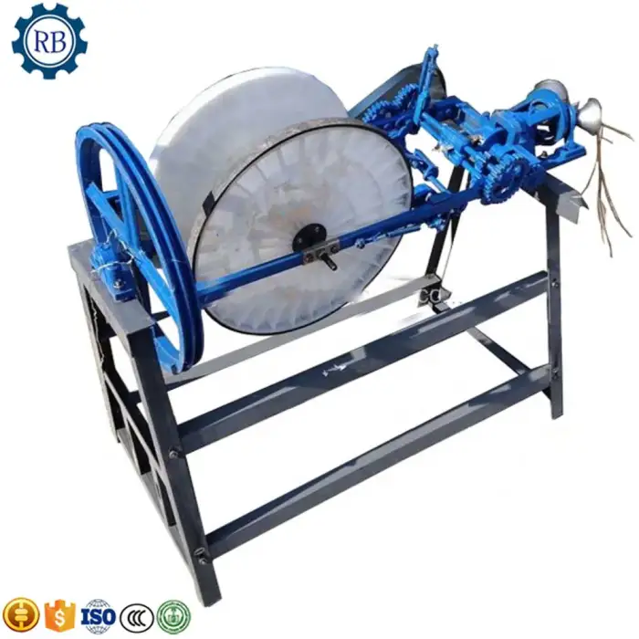 hay stalk grass straw rope winding making machine hemp rope knitting making machine for small farm use