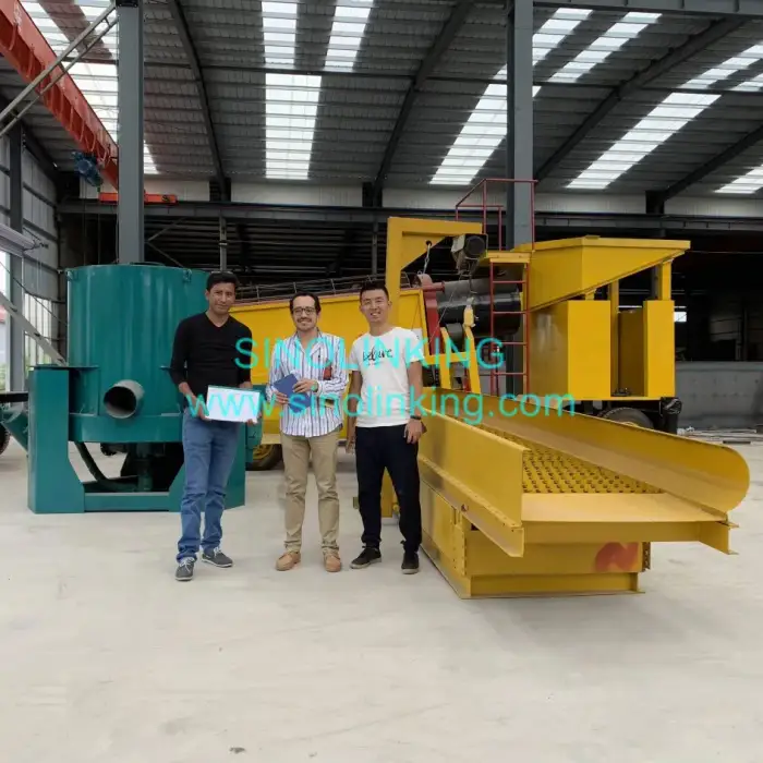 Diesel Gold processing washing plant Double Layer Trommel Gold Recovery machine