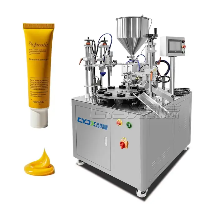 CYJX Semi-automatic Laminated Tube Sealer Mustard Cleansing Milk Facial Cleanser Cosmetic Cream Tube Filling and Sealing Machine