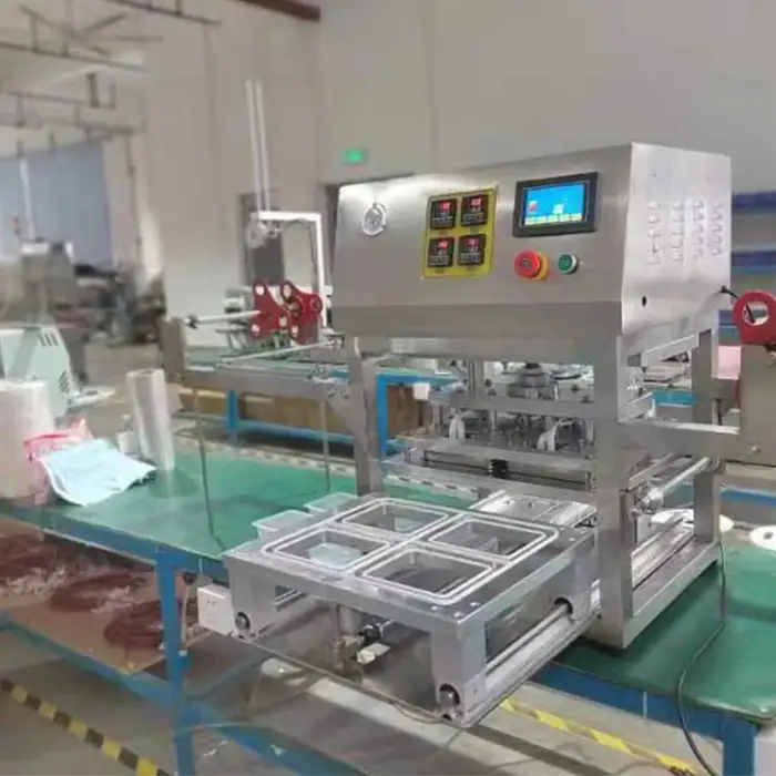 Desktop lunch box sealing machine or tofu box sealing machine fresh-keeping box plastic automatic hot press cup sealing machine