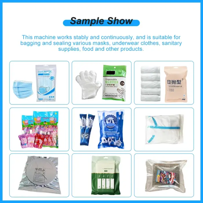 Horizontal Packaging Machine Flowpack Bagging Surgical Mask Packing  machine