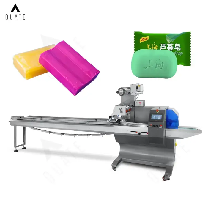 Automatic Multi-Function Pillow flow packing local hotel mini Small Scale Soap Bar Wrapping soap packaging machine