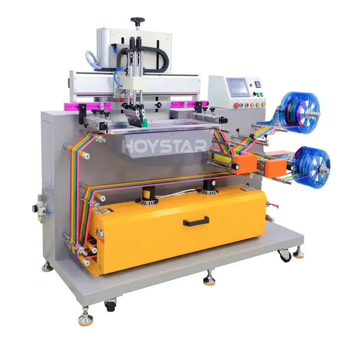 Automatic Roll-to-Roll Silk Screen Printing Machine for Satin Ribbon and Lanyards