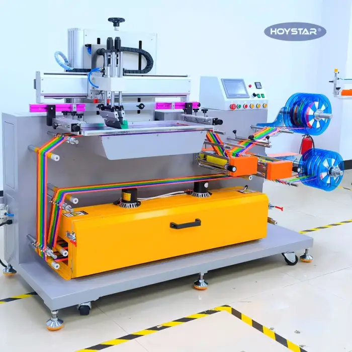 Automatic Roll to Roll Silk Screen Printing Machine For Print Satin Ribbon, Lanyard