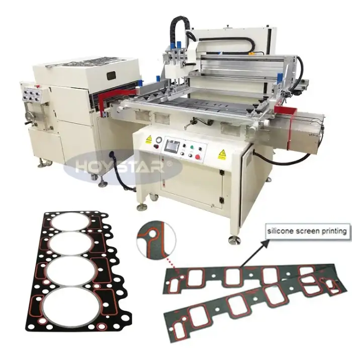 automatic screen printing machine for cylinder head gasket with feeding and unfeeding