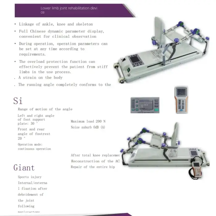 Orthopaedic Rehabilitation Lower Limb CPM Continuous Passive Motion Machine Knee Traction Devices