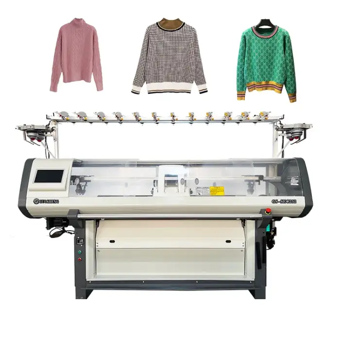 Computerized school sweater flat knitting machine