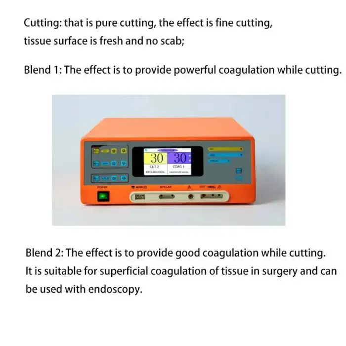 Electrosurgical cautery machine diathermy electrosurgical cautery unit bipolar monopolar