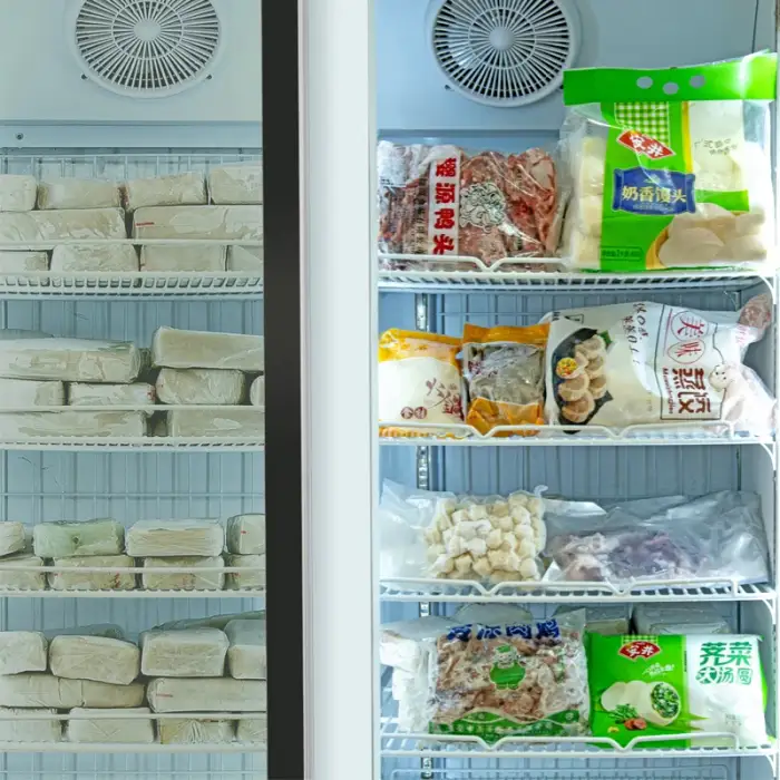 Display Freezer for Supermarket with Double Glass Door