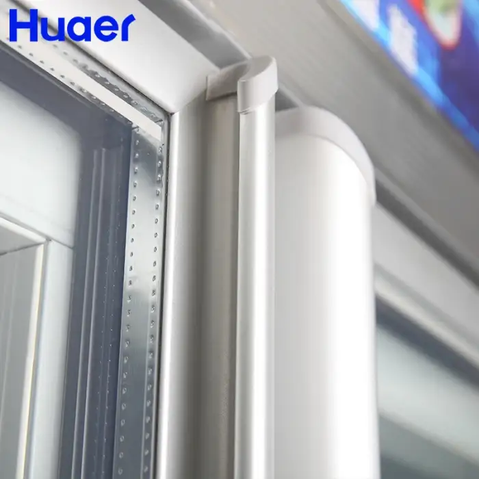 4000L display vertical freezer with 6 tempered glass door