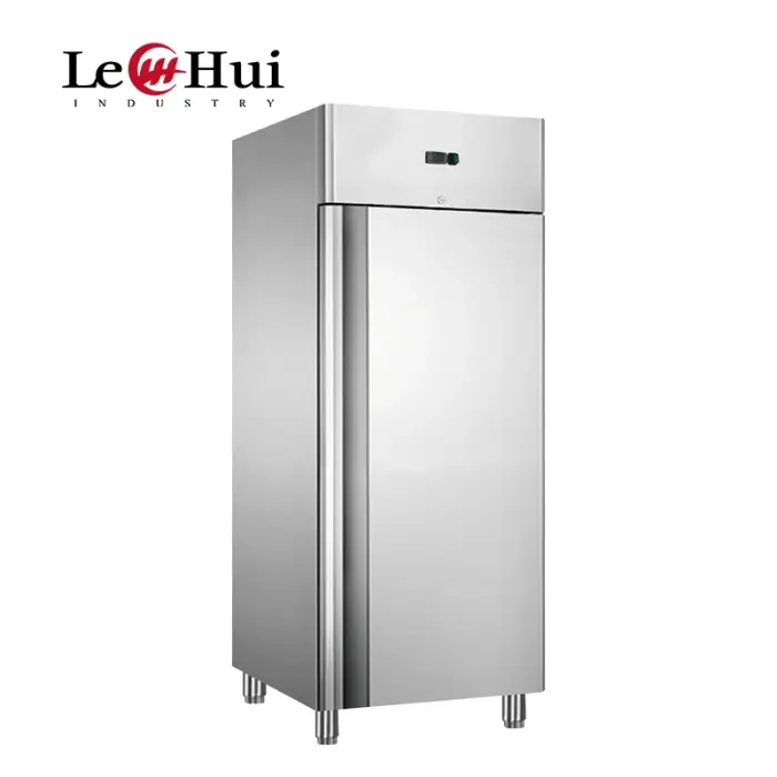 630L Commercial Refrigerator With Single Door 740mm Vertical Stainless Steel Door Deep Freezer