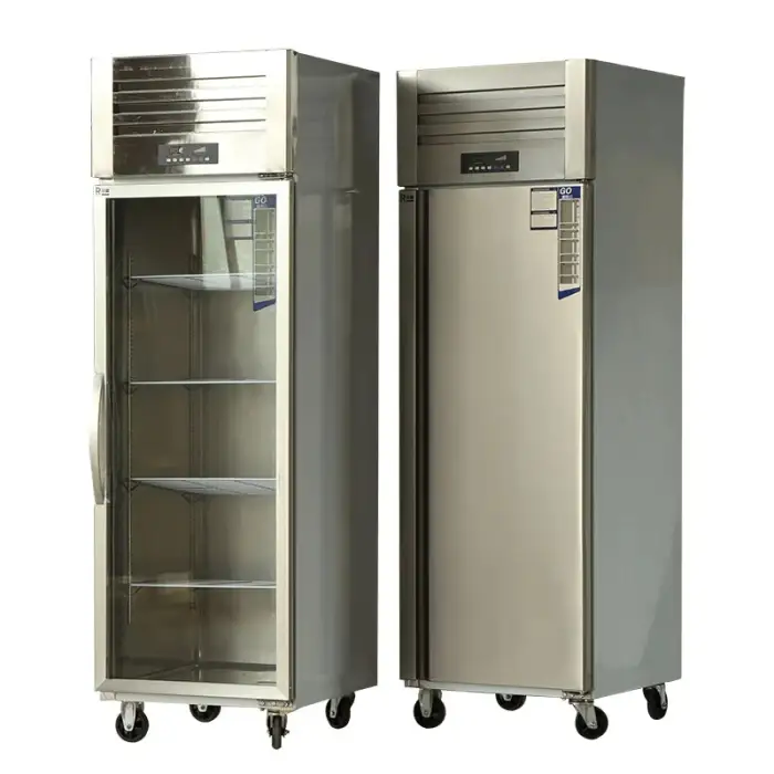 Double Door Freezer Stainless Steel Commercial Refrigerator Hotel Kitchen Supermarket