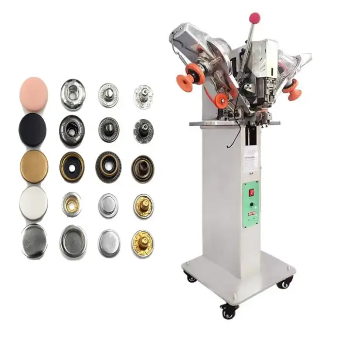 Automatic Plastic Snap Button Metal Press Button Attach Machine