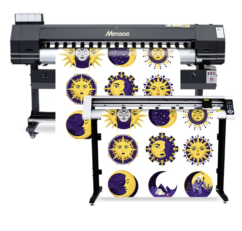 update type 1.6m 1.8m wide format Eco solvent printer and cutter printing machine