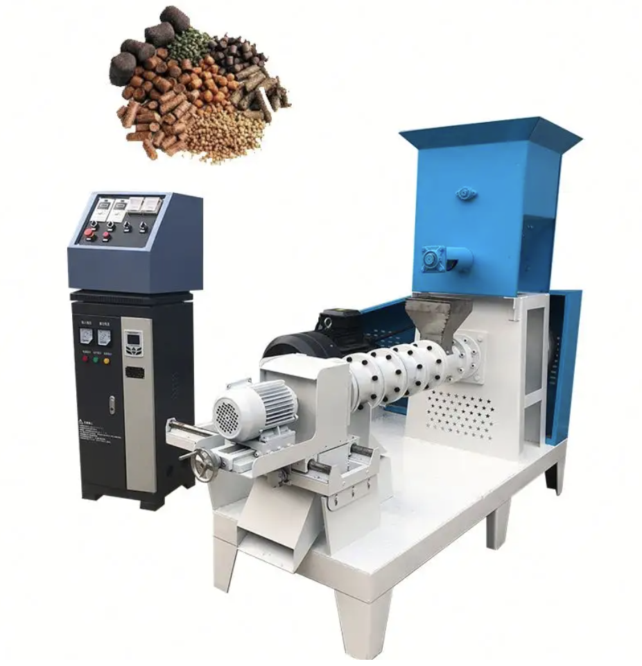 Fish feed processing machine