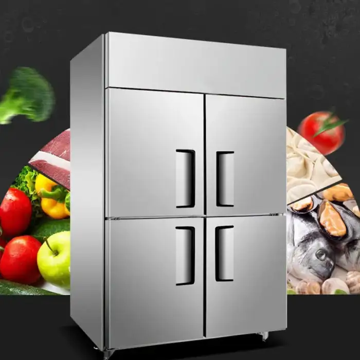 Air-cooled Commercial Refrigerator Kitchen Refrigeration Freezer Freezer Refrigeration Equipment Stainless Steel CB Ce