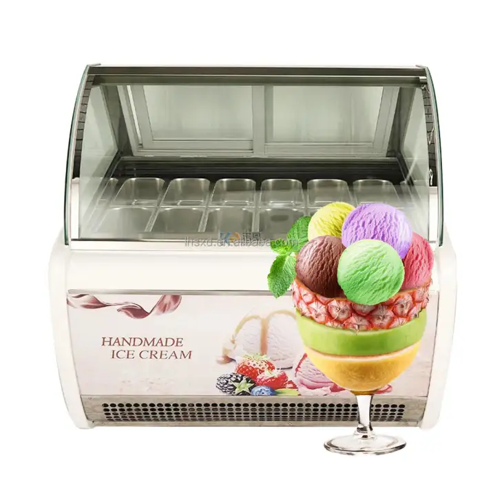 Ice Cream Fast Food Popsicle Cooler Refrigerator Showcase Ice Cream Display Case gelato Freezer Showcase