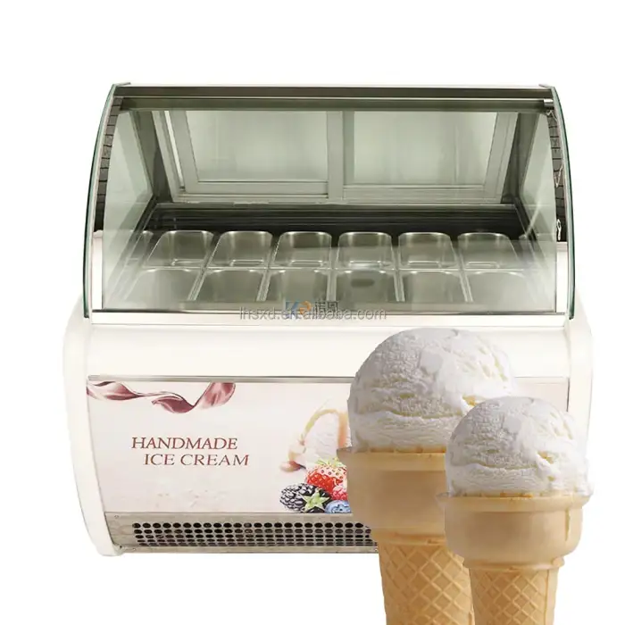 Ice Cream Fast Food Popsicle Cooler Refrigerator Showcase Ice Cream Display Case gelato Freezer Showcase