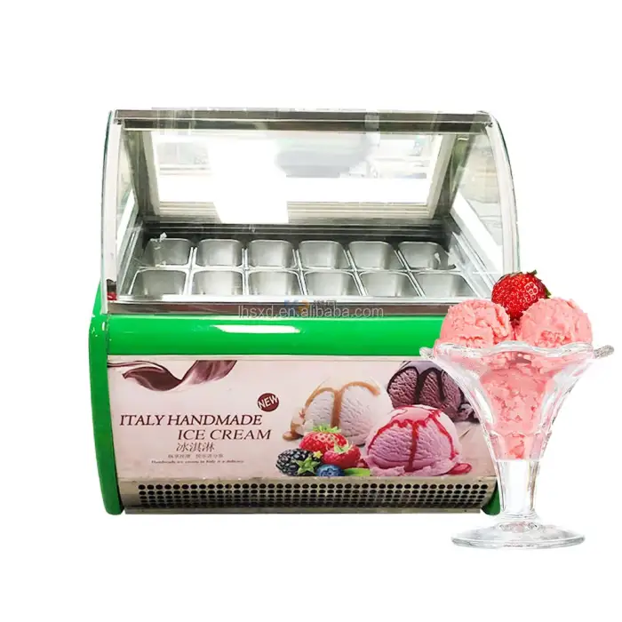 Ice Cream Fast Food Popsicle Cooler Refrigerator Showcase Ice Cream Display Case gelato Freezer Showcase