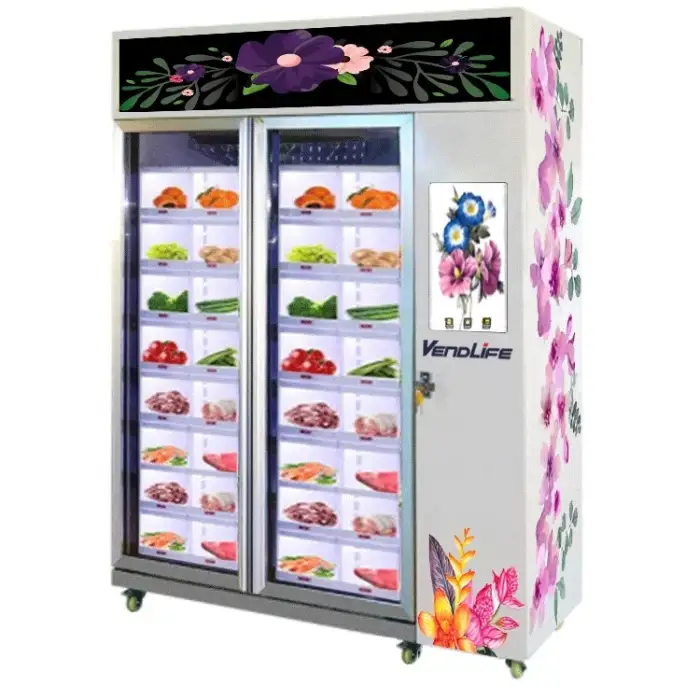 Fresh Vendlife Intelligent Food Drink Snack Flower Locker Vending Machine with Refrigeration System