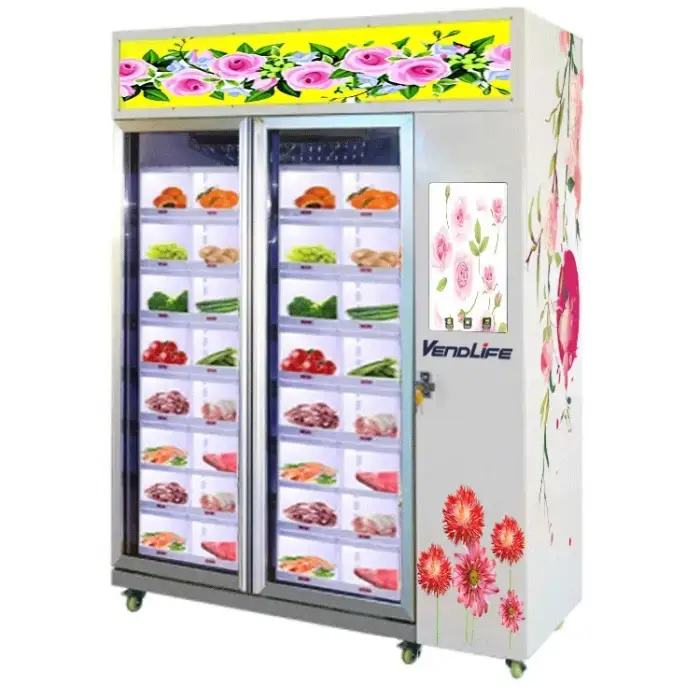 Fresh Vendlife Intelligent Food Drink Snack Flower Locker Vending Machine with Refrigeration System