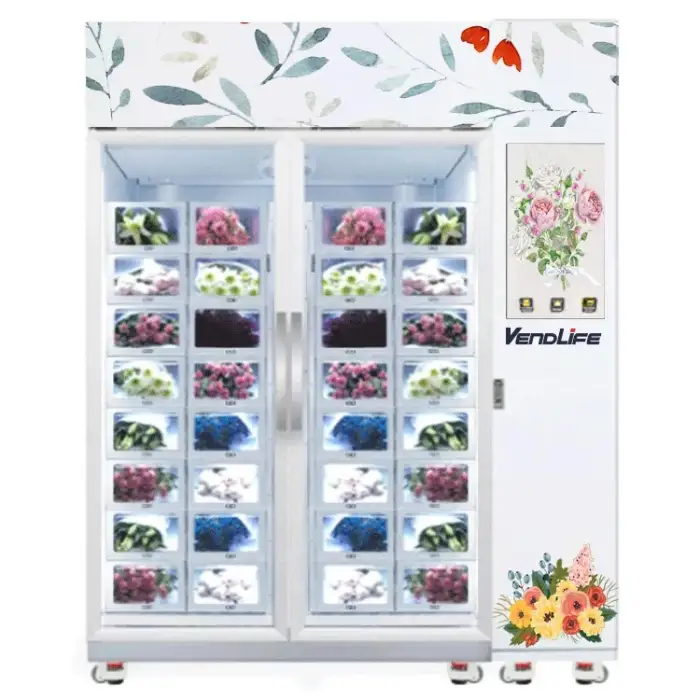 Fresh Vendlife Intelligent Food Drink Snack Flower Locker Vending Machine with Refrigeration System