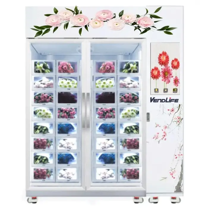 Fresh Vendlife Intelligent Food Drink Snack Flower Locker Vending Machine with Refrigeration System