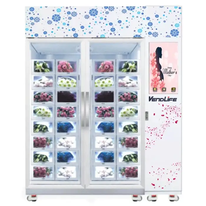 Fresh Vendlife Intelligent Food Drink Snack Flower Locker Vending Machine with Refrigeration System