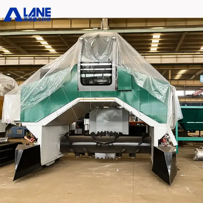 LANE 400-800 M3 per H Palletizer Manure Compost Machine Fertilizer Production Line   Compost Turner Machine